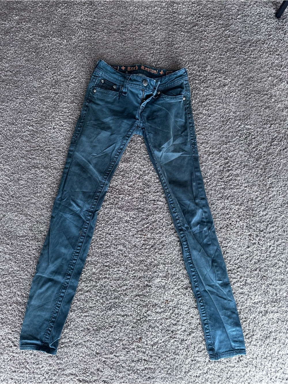 Rock Revival Women's Skinny Jeans - Dark Blue Wash
